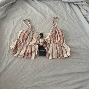 Forever 21 Tie Crop Top Size Small